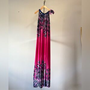 Ace Fashion Bohemian Multicolor Paisley Print Sleeveless Long Maxi Dress 2XL